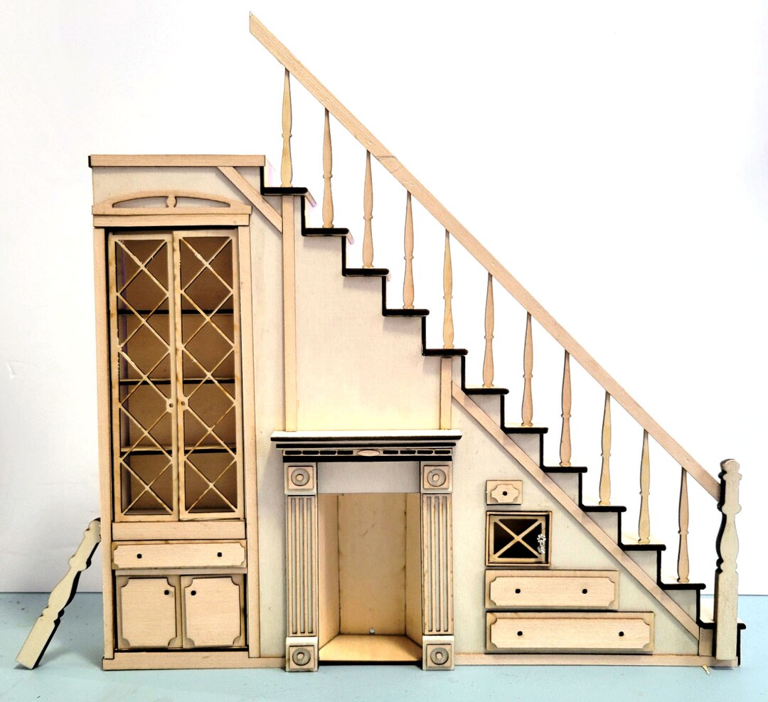 1:12 Staircase Kit for the Greenleaf McKinley Dollhouse Feffie's Cottage Brilliant Built-Ins Kits MakerPlace by Michaels